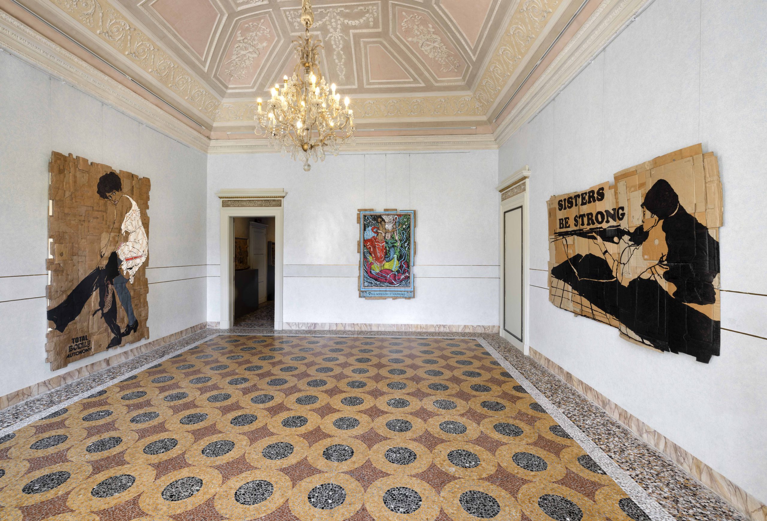 Andrea Bowers. Moving in Space without Asking Permission, 2022, installation view. Ph. Andrea Rossetti. Courtesy Fondazione Furla