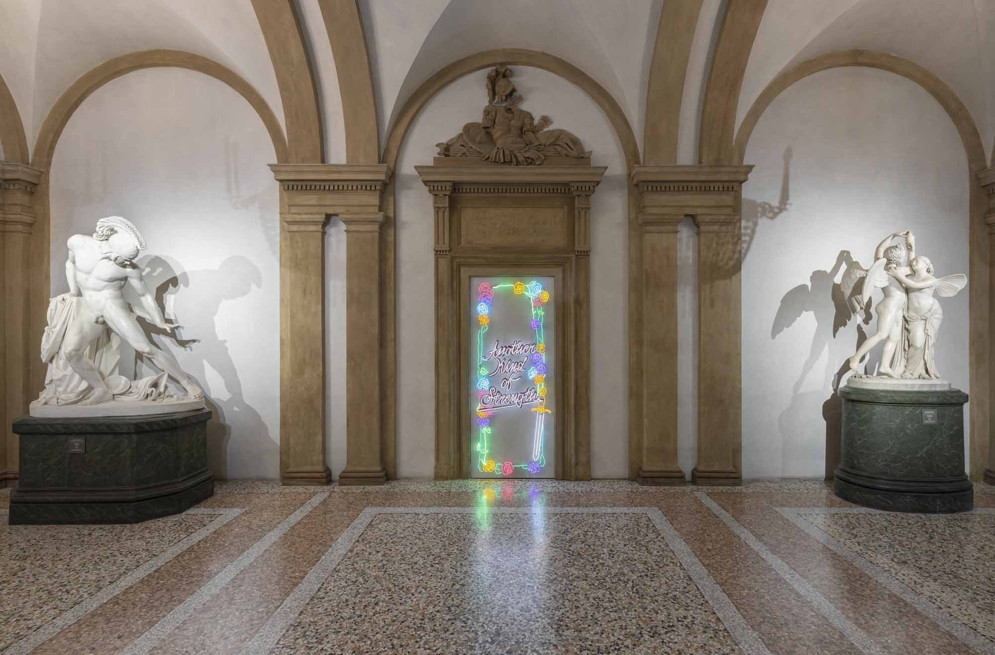 Andrea Bowers. Moving in Space without Asking Permission, 2022, installation view. Ph. Andrea Rossetti. Courtesy Fondazione Furla